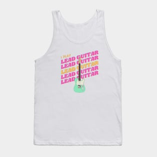 I Play Lead Guitar Surf Green Guitar Tank Top